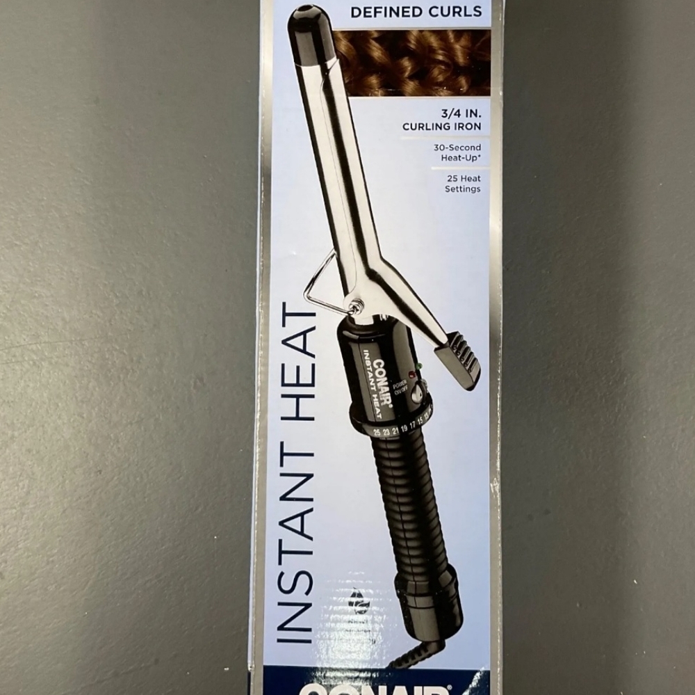 Conair Instant Heat 3/4 In. Curling Iron 25 Heat Settings Defined Curls Auto Off